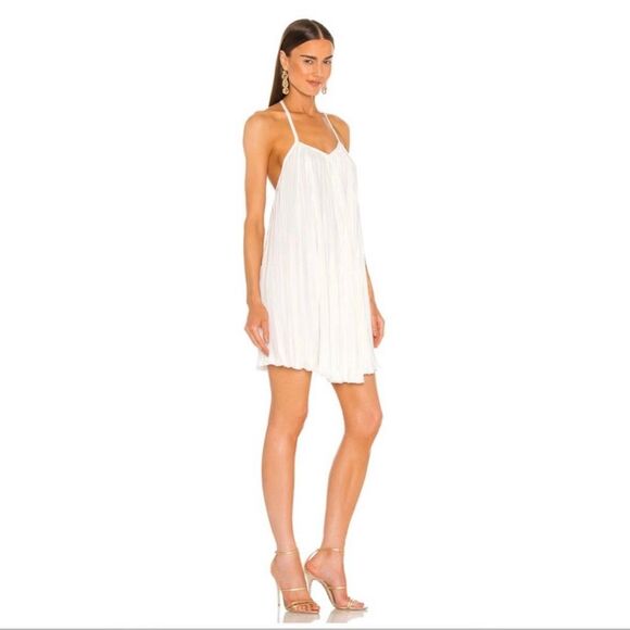 NWT LBLC Normal White Pleated Dress Flowy Size Medium (v1) - Picture 2 of 6